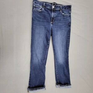 Gap Womens Crop Kick Flare Jeans Dark Indigo Blue Size 14 Regular 32 S/441778-00